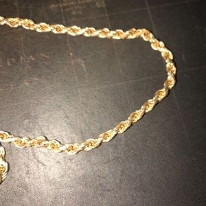 Gold Necklace 2 Rope Chain 134mm 